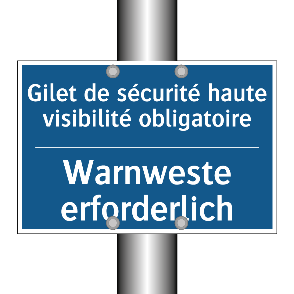 Warnweste erforderlich - Gilet de sécurité haute visibilité  /.../