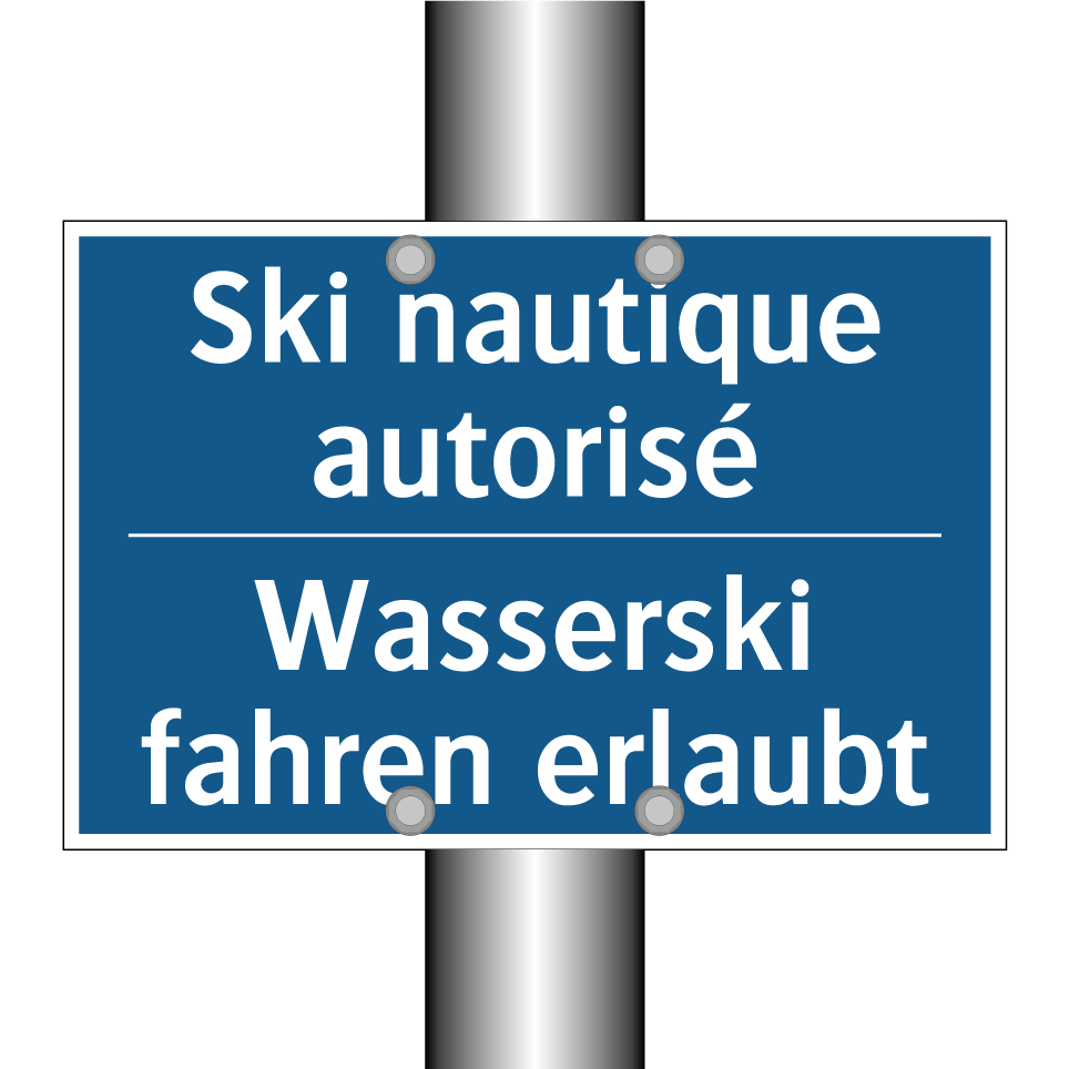 Wasserski fahren erlaubt - Ski nautique autorisé