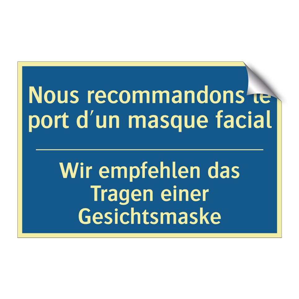 Wir empfehlen das Tragen einer  /.../ - Nous recommandons le port d'un  /.../