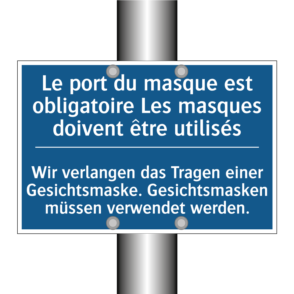 Wir verlangen das Tragen einer  /.../ - Le port du masque est obligatoire  /.../