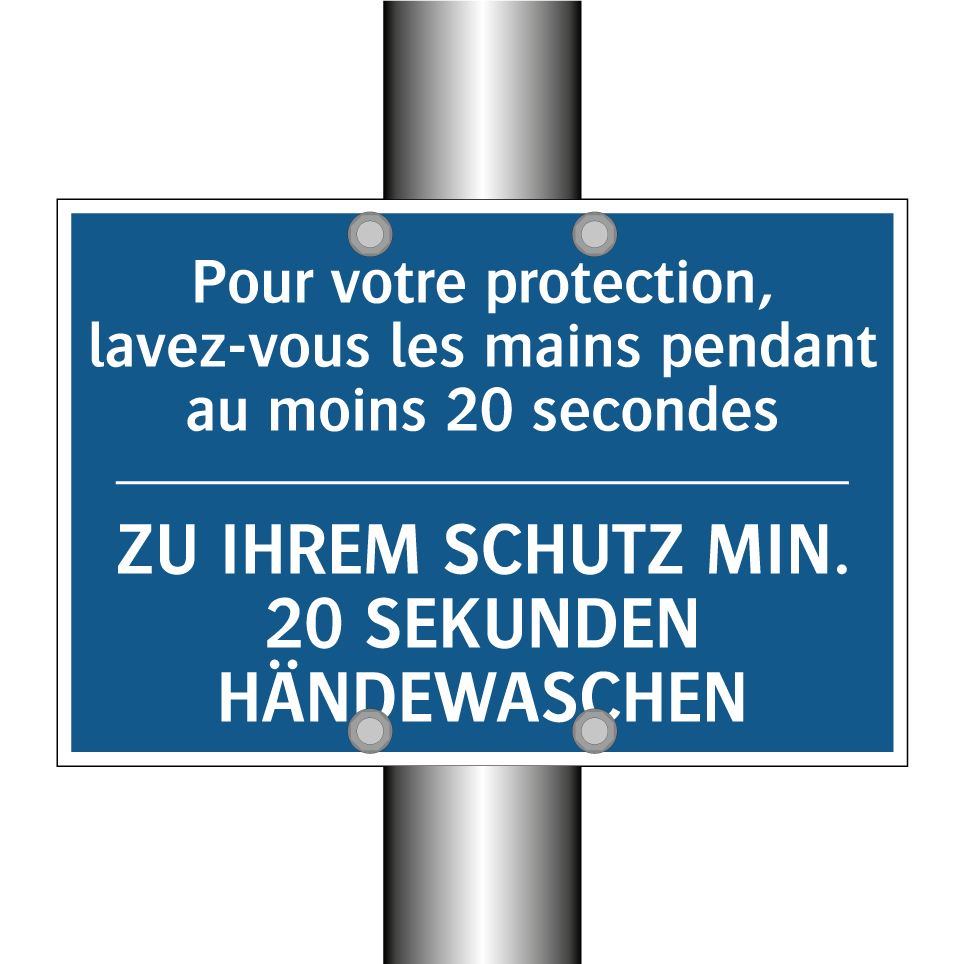 ZU IHREM SCHUTZ MIN. 20 SEKUNDEN  /.../ - Pour votre protection, lavez-vous  /.../