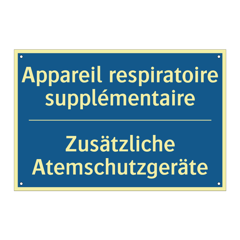 Zusätzliche Atemschutzgeräte - Appareil respiratoire supplémentaire /.../