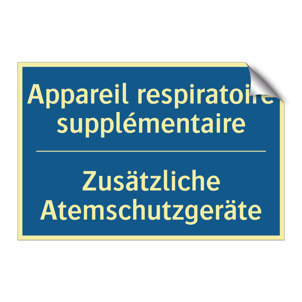 Zusätzliche Atemschutzgeräte - Appareil respiratoire supplémentaire /.../
