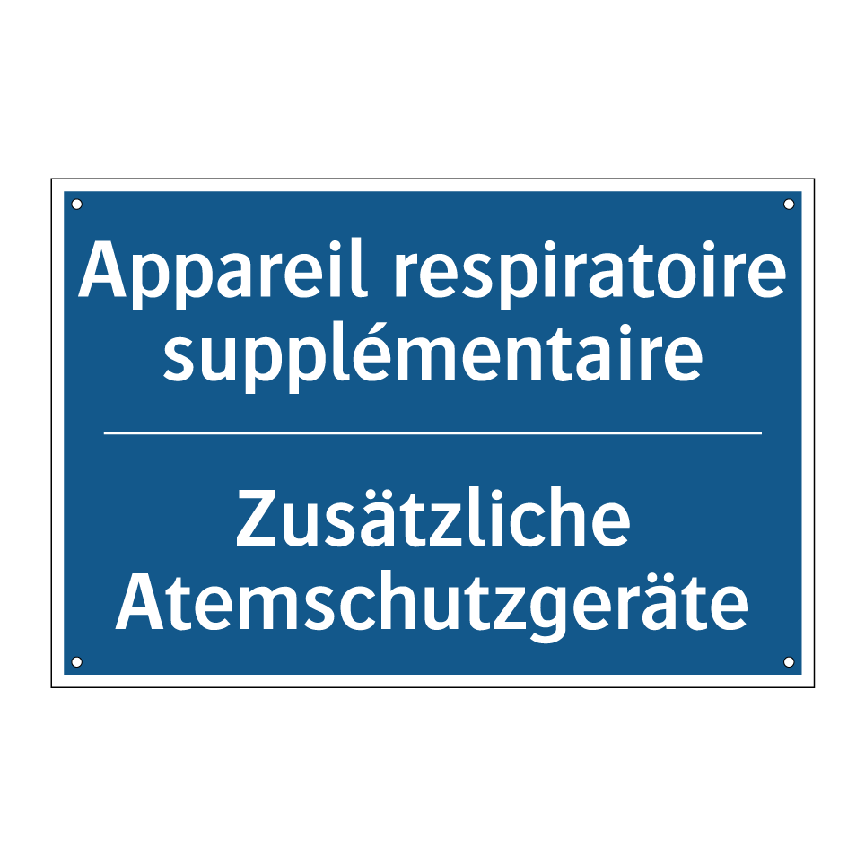 Zusätzliche Atemschutzgeräte - Appareil respiratoire supplémentaire /.../