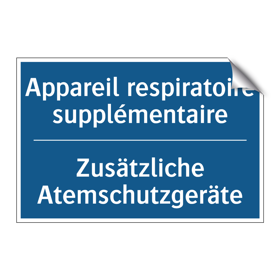 Zusätzliche Atemschutzgeräte - Appareil respiratoire supplémentaire /.../