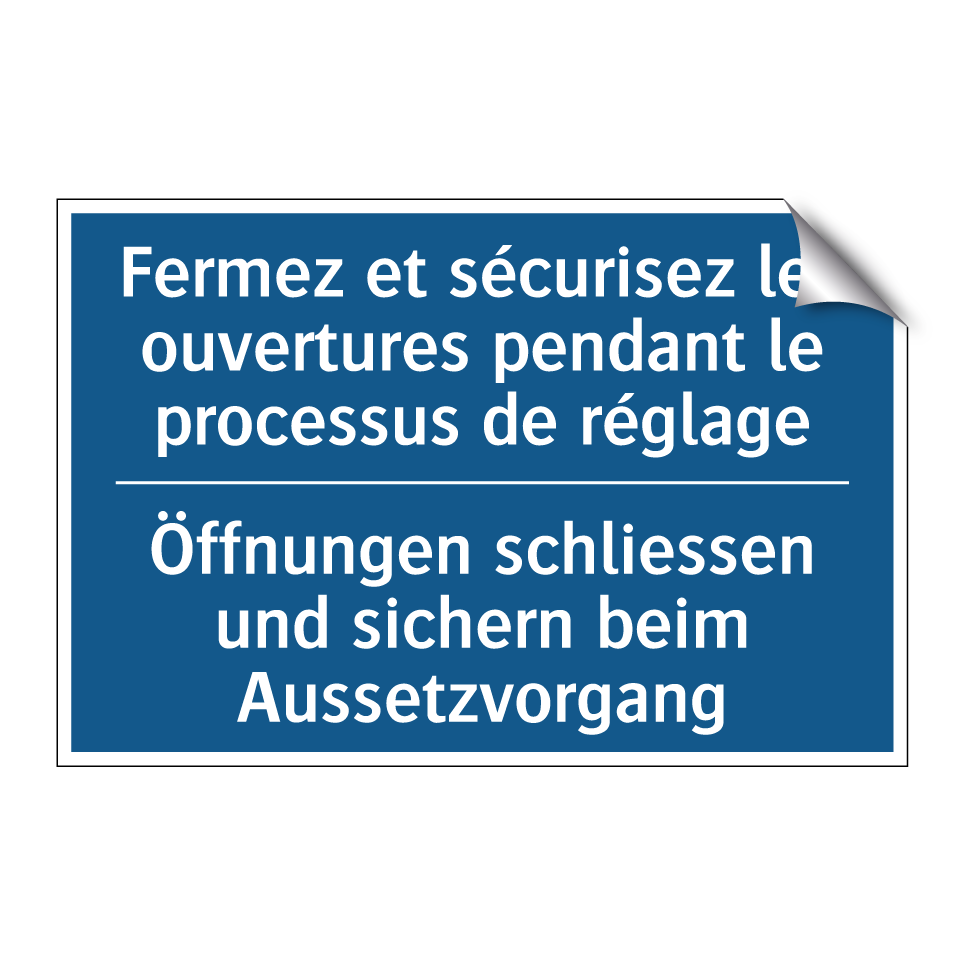 Öffnungen schliessen und sichern  /.../ - Fermez et sécurisez les ouvertures  /.../