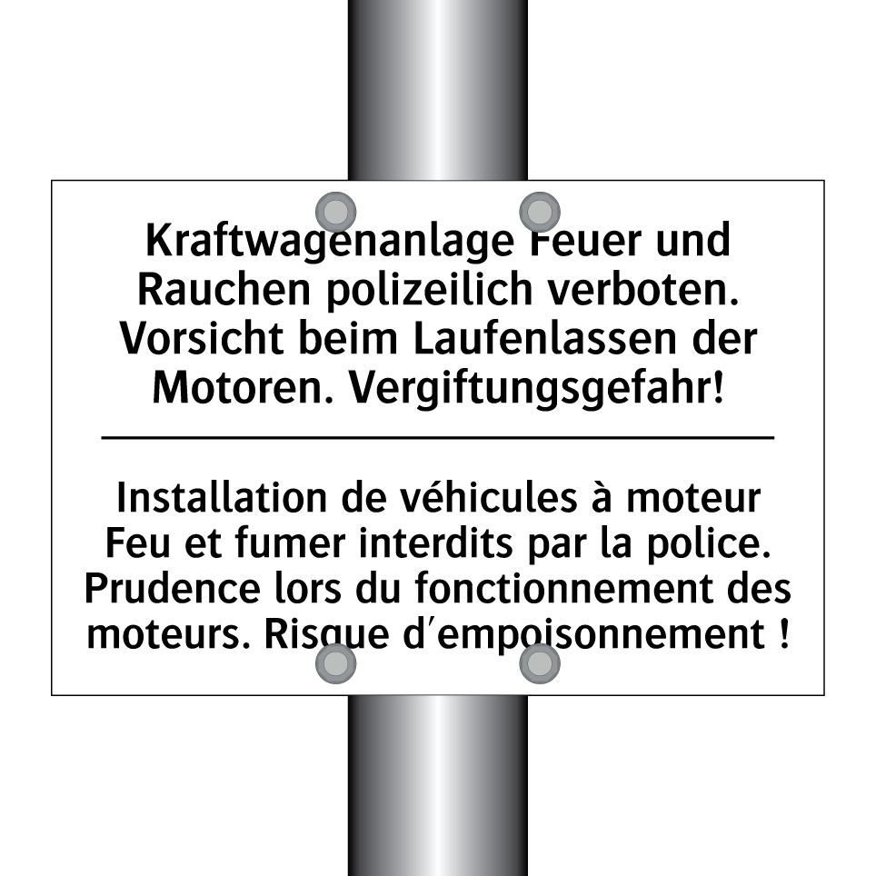 Kraftwagenanlage Feuer und Rauchen /.../ - Installation de véhicules à moteur /.../