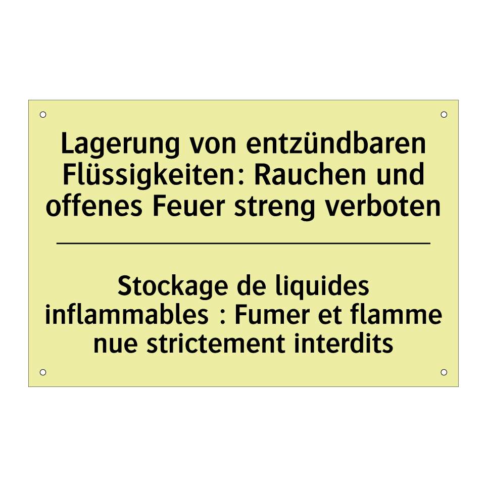 Lagerung von entzündbaren Flüssigkeiten: /.../ - Stockage de liquides inflammables /.../