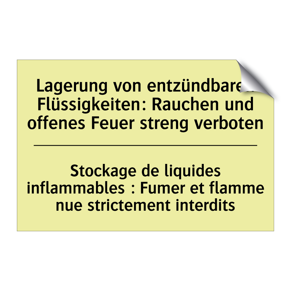 Lagerung von entzündbaren Flüssigkeiten: /.../ - Stockage de liquides inflammables /.../