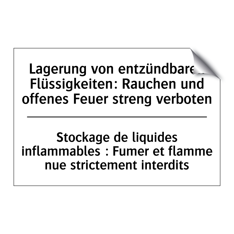 Lagerung von entzündbaren Flüssigkeiten: /.../ - Stockage de liquides inflammables /.../