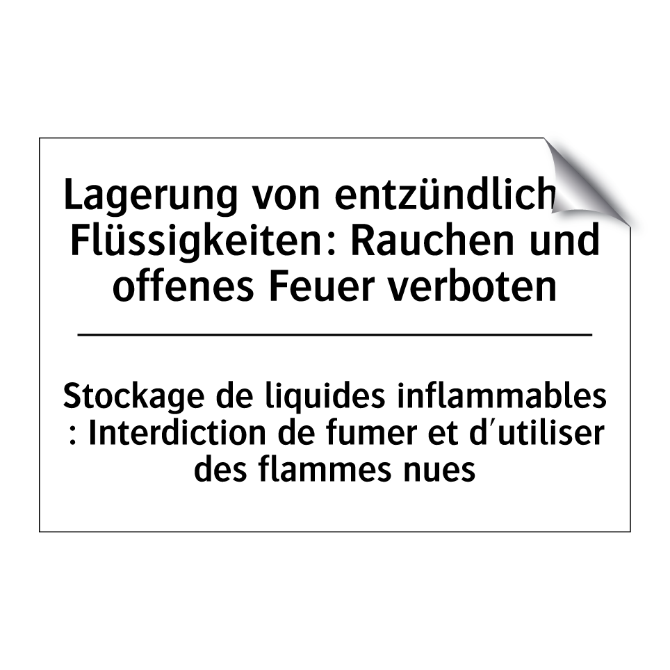 Lagerung von entzündlichen Flüssigkeiten: /.../ - Stockage de liquides inflammables /.../