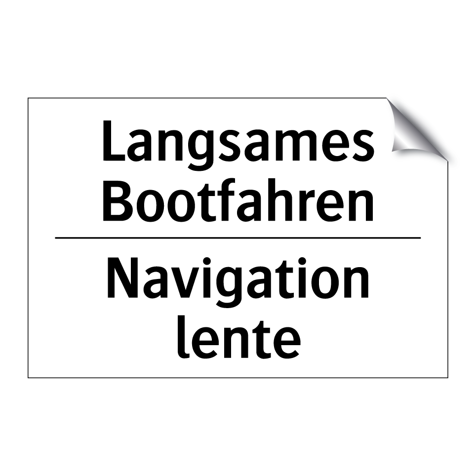 Langsames Bootfahren - Navigation lente