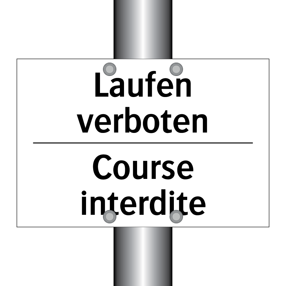 Laufen verboten - Course interdite