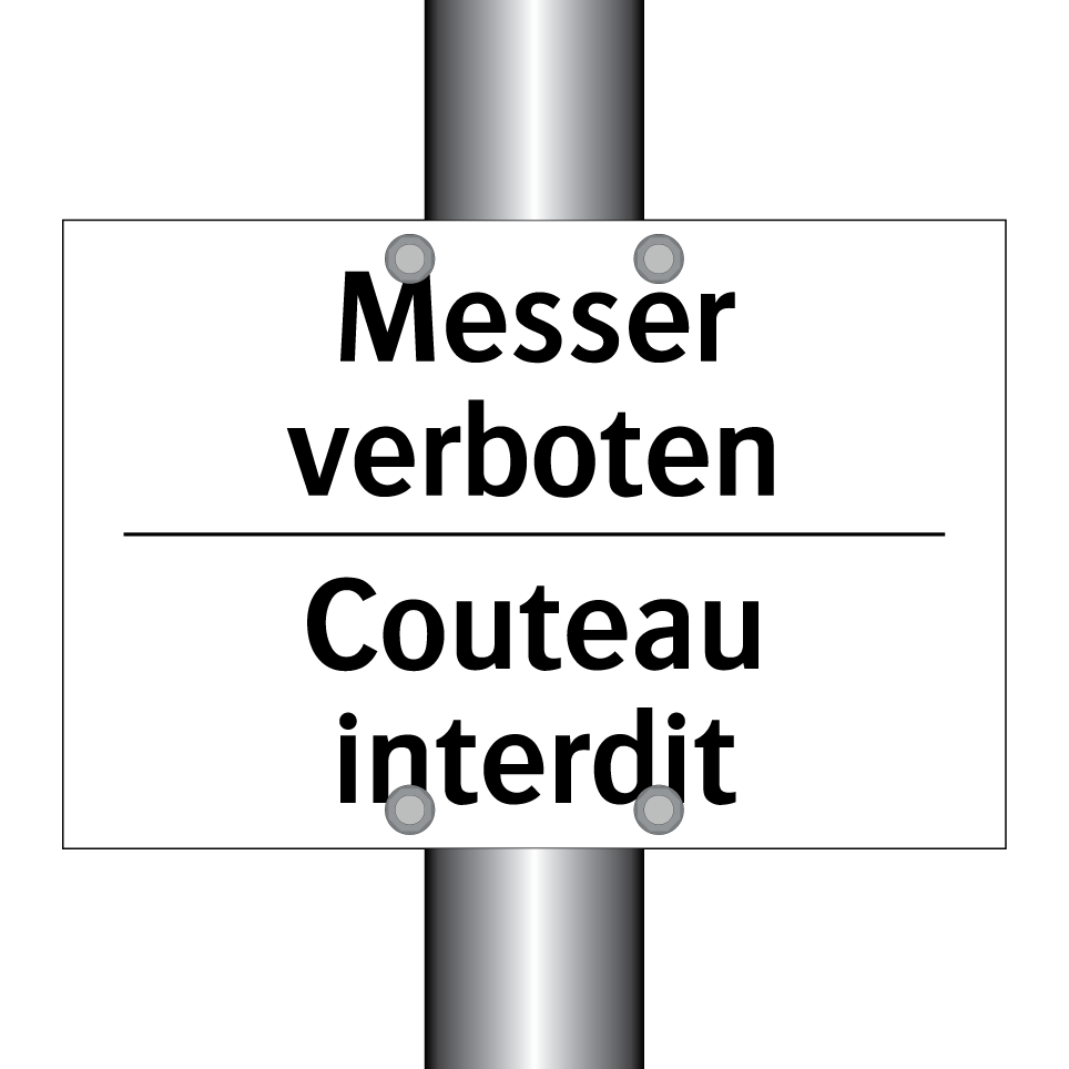 Messer verboten - Couteau interdit