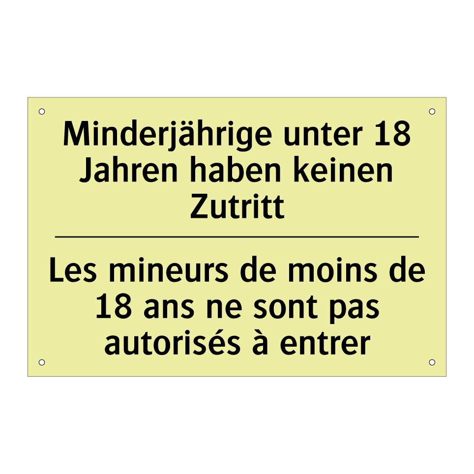 Minderjährige unter 18 Jahren /.../ - Les mineurs de moins de 18 ans /.../