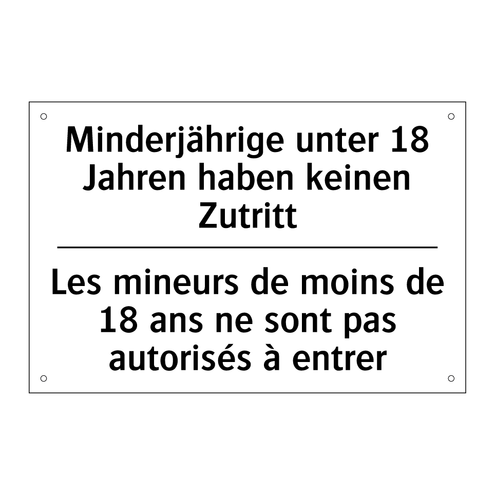 Minderjährige unter 18 Jahren /.../ - Les mineurs de moins de 18 ans /.../