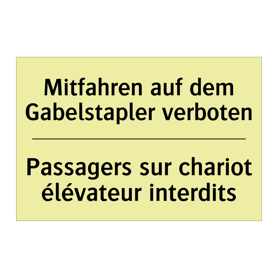 Mitfahren auf dem Gabelstapler /.../ - Passagers sur chariot élévateur /.../
