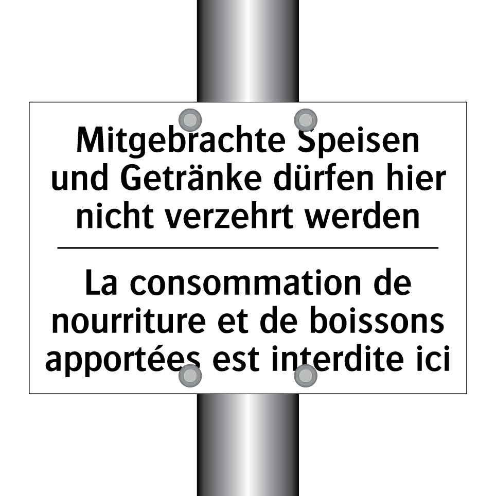 Mitgebrachte Speisen und Getränke /.../ - La consommation de nourriture /.../