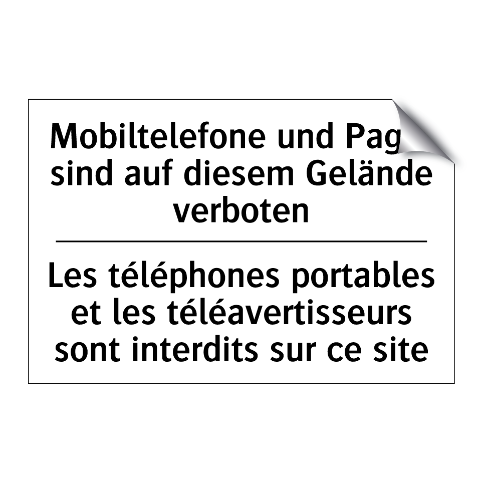 Mobiltelefone und Pager sind auf /.../ - Les téléphones portables et les /.../