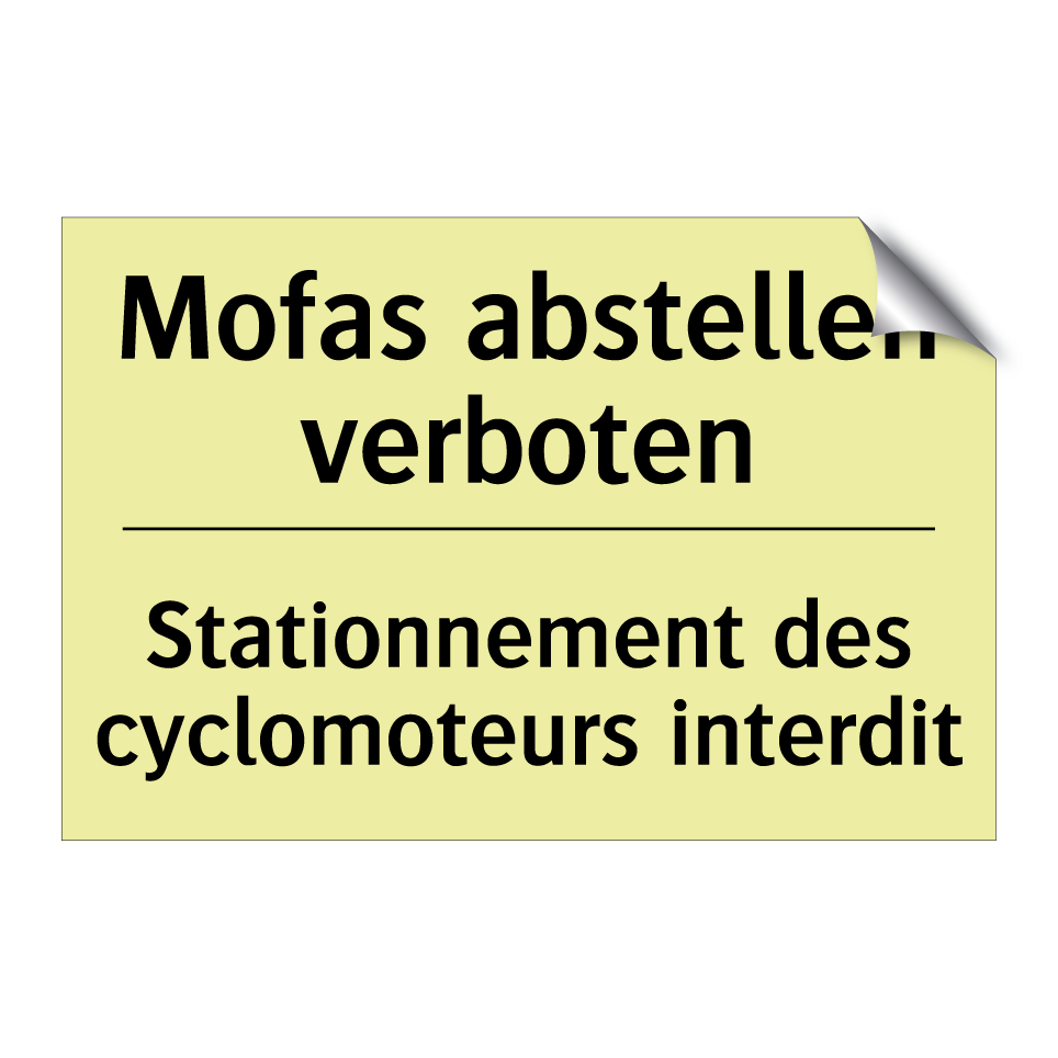 Mofas abstellen verboten - Stationnement des cyclomoteurs /.../