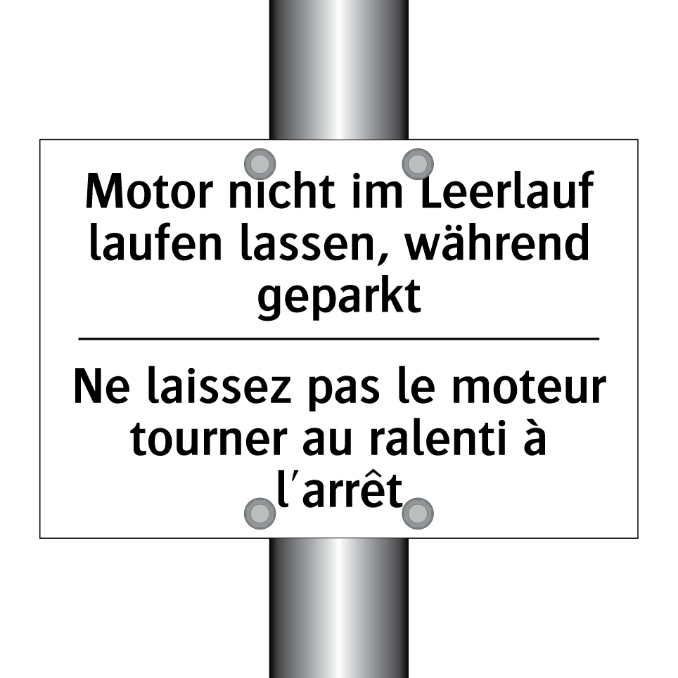 Motor nicht im Leerlauf laufen /.../ - Ne laissez pas le moteur tourner /.../