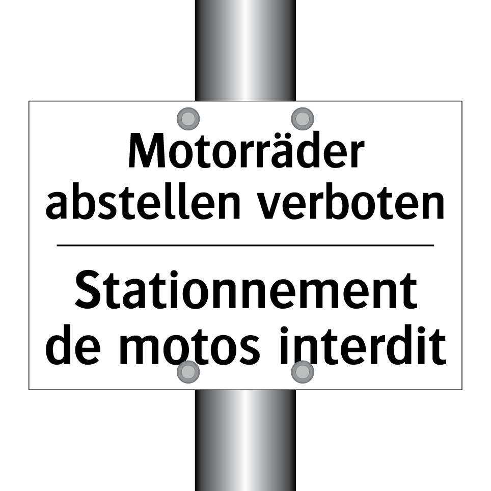 Motorräder abstellen verboten - Stationnement de motos interdit /.../