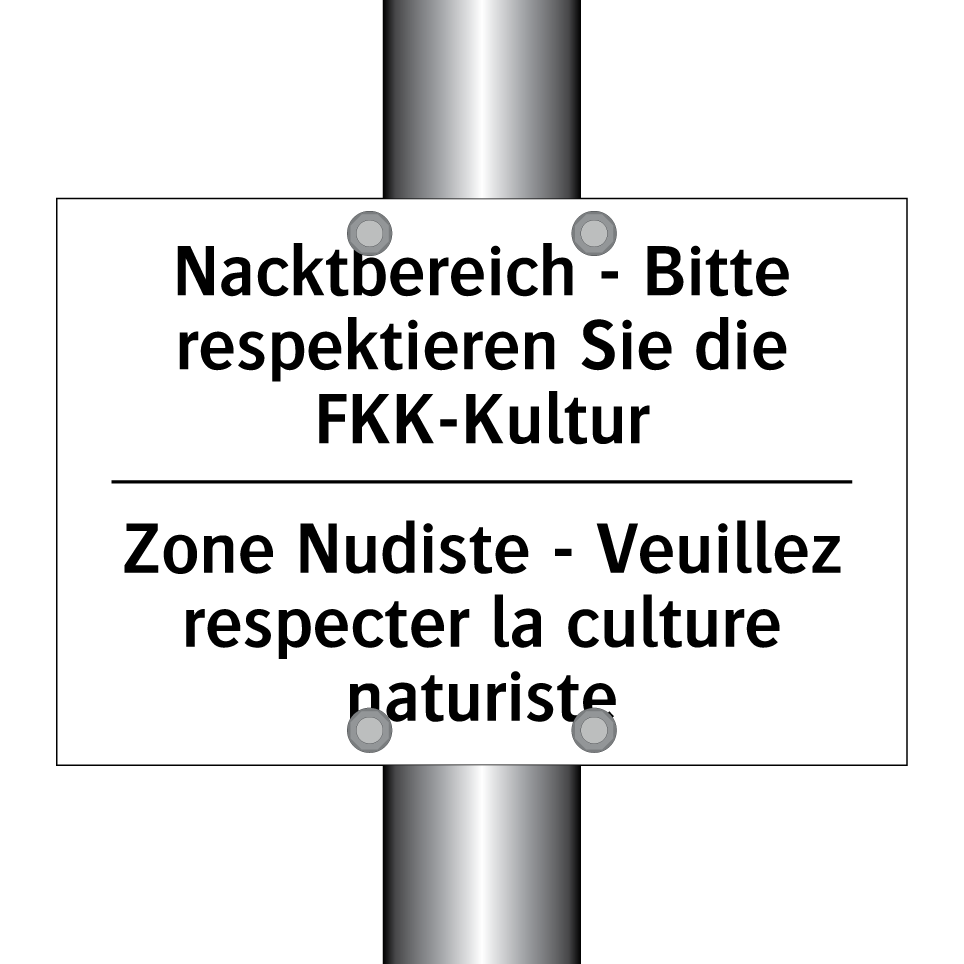 Nacktbereich - Bitte respektieren /.../ - Zone Nudiste - Veuillez respecter /.../