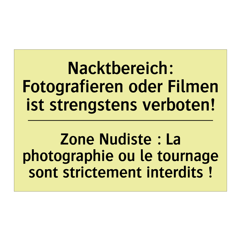 Nacktbereich: Fotografieren oder /.../ - Zone Nudiste : La photographie /.../