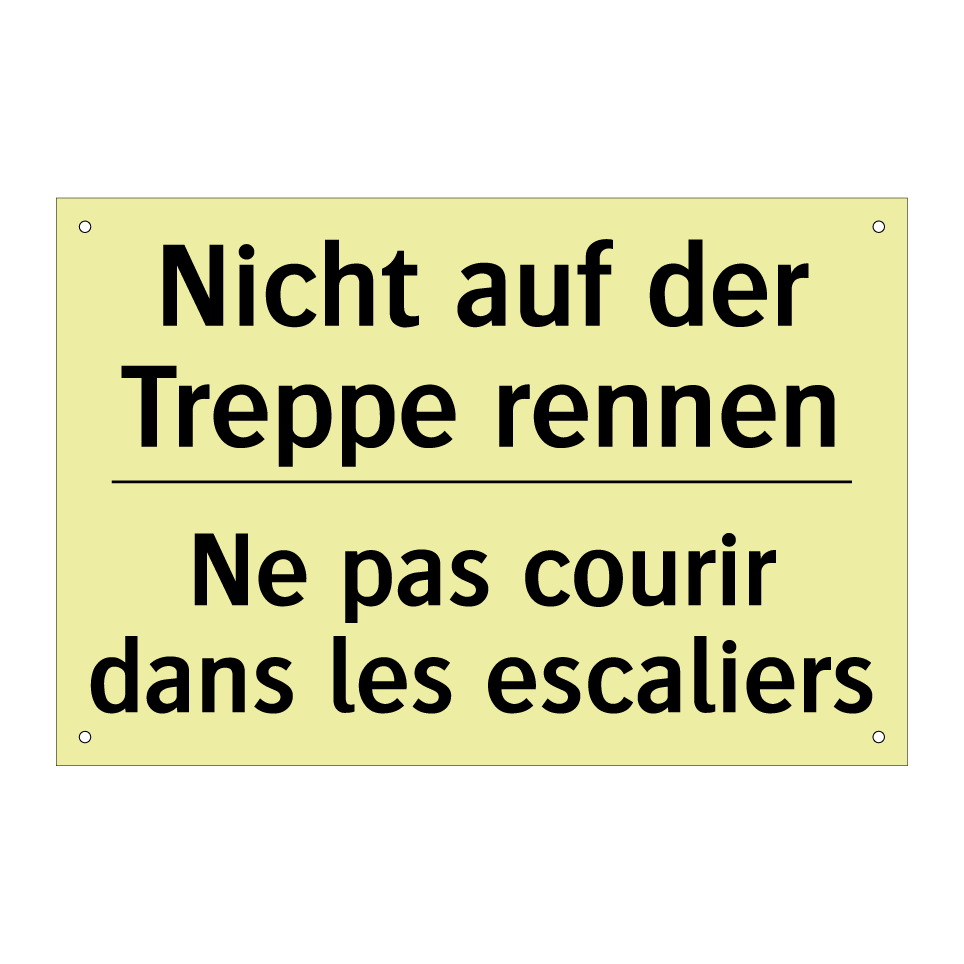 Nicht auf der Treppe rennen - Ne pas courir dans les escaliers /.../