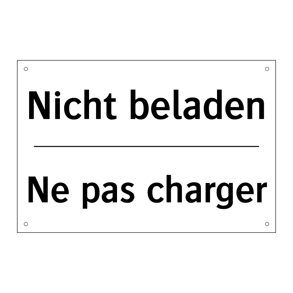 Nicht beladen - Ne pas charger