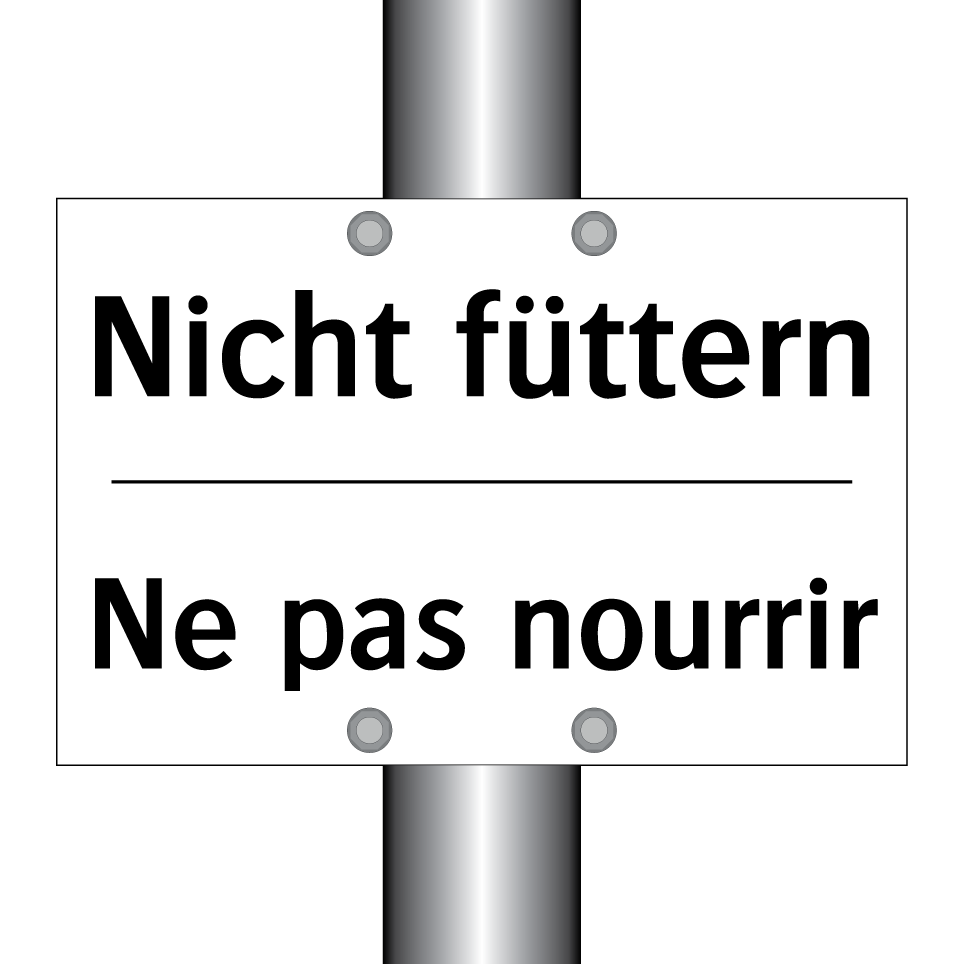 Nicht füttern - Ne pas nourrir