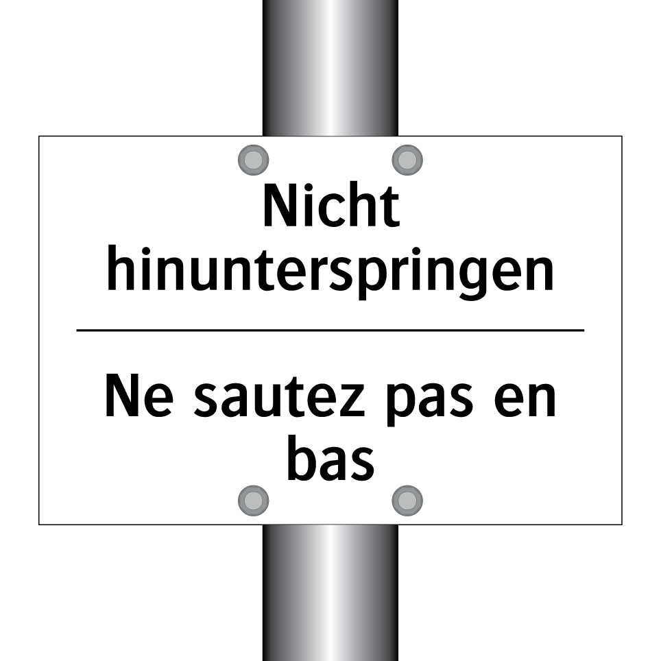 Nicht hinunterspringen - Ne sautez pas en bas