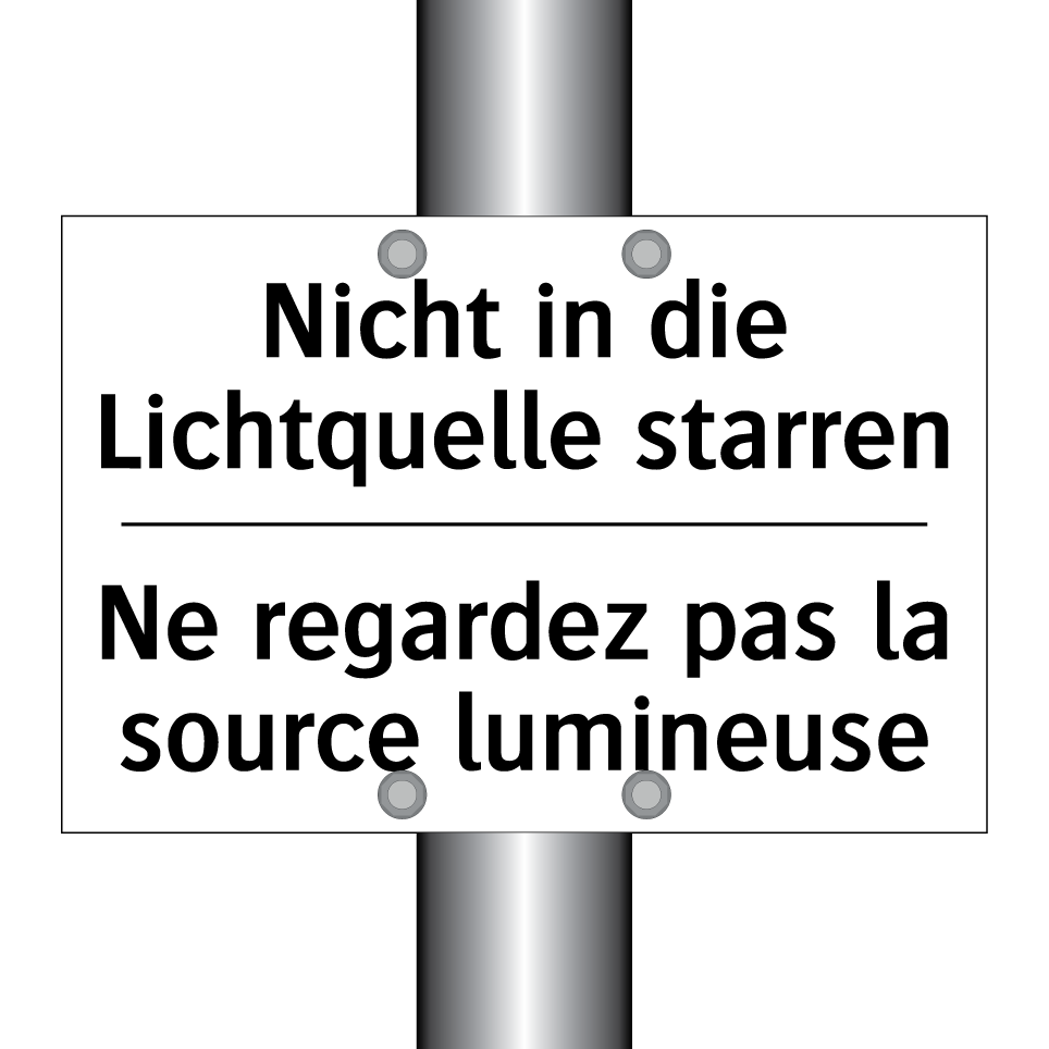 Nicht in die Lichtquelle starren /.../ - Ne regardez pas la source lumineuse /.../