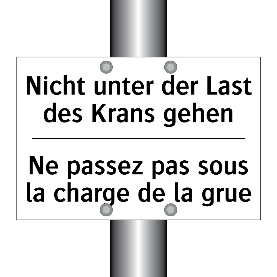 Nicht unter der Last des Krans /.../ - Ne passez pas sous la charge de /.../