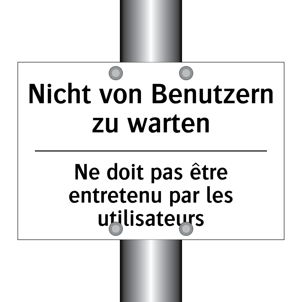 Nicht von Benutzern zu warten - Ne doit pas être entretenu par /.../