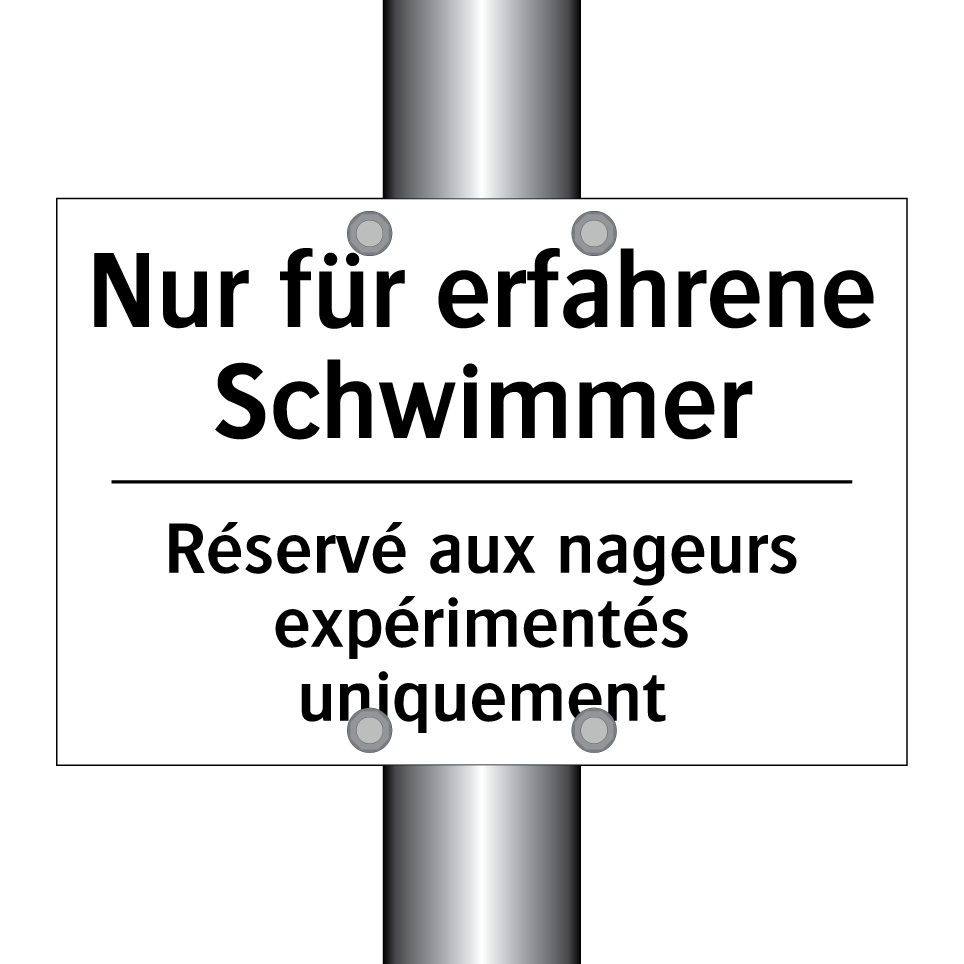 Nur für erfahrene Schwimmer - Réservé aux nageurs expérimentés /.../