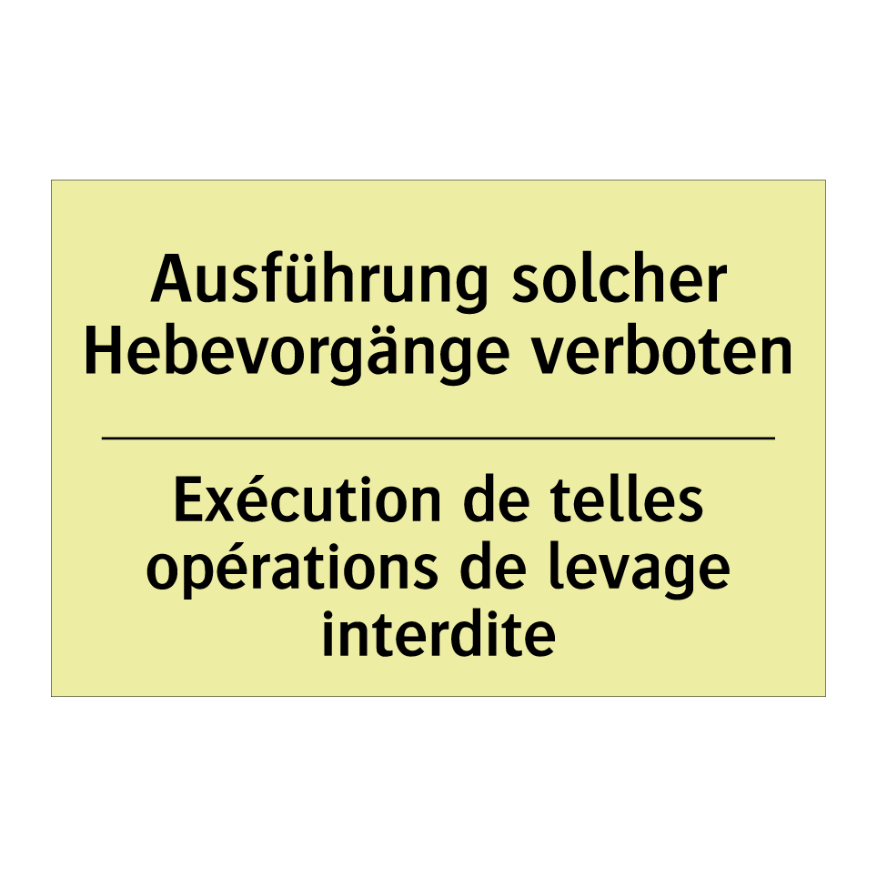 Ausführung solcher Hebevorgänge /.../ - Exécution de telles opérations /.../