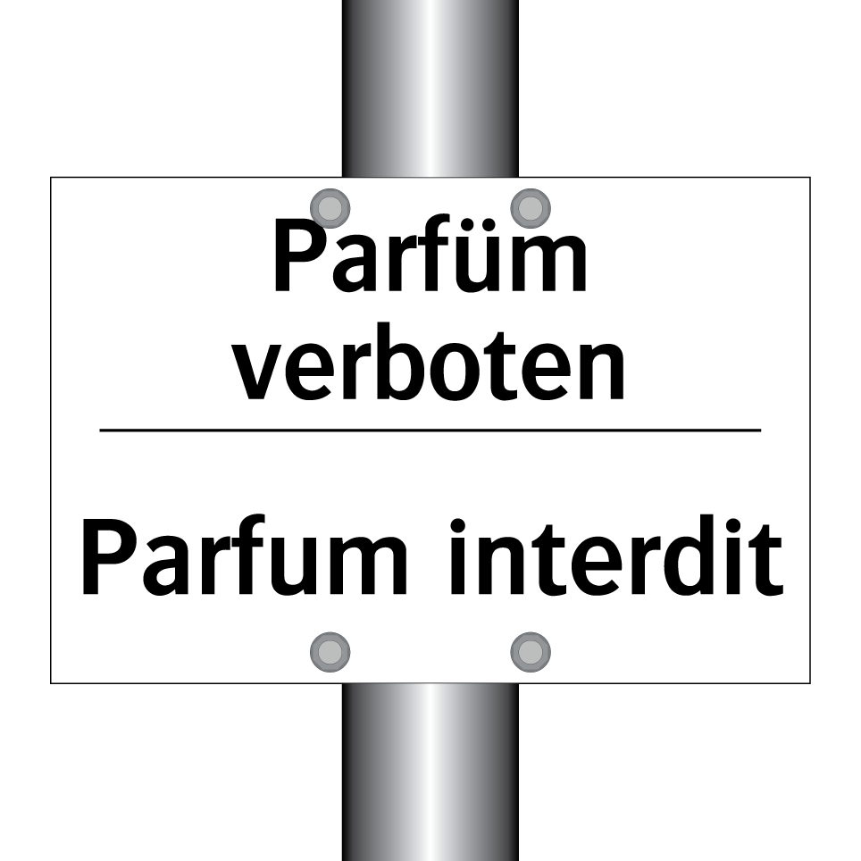 Parfüm verboten - Parfum interdit