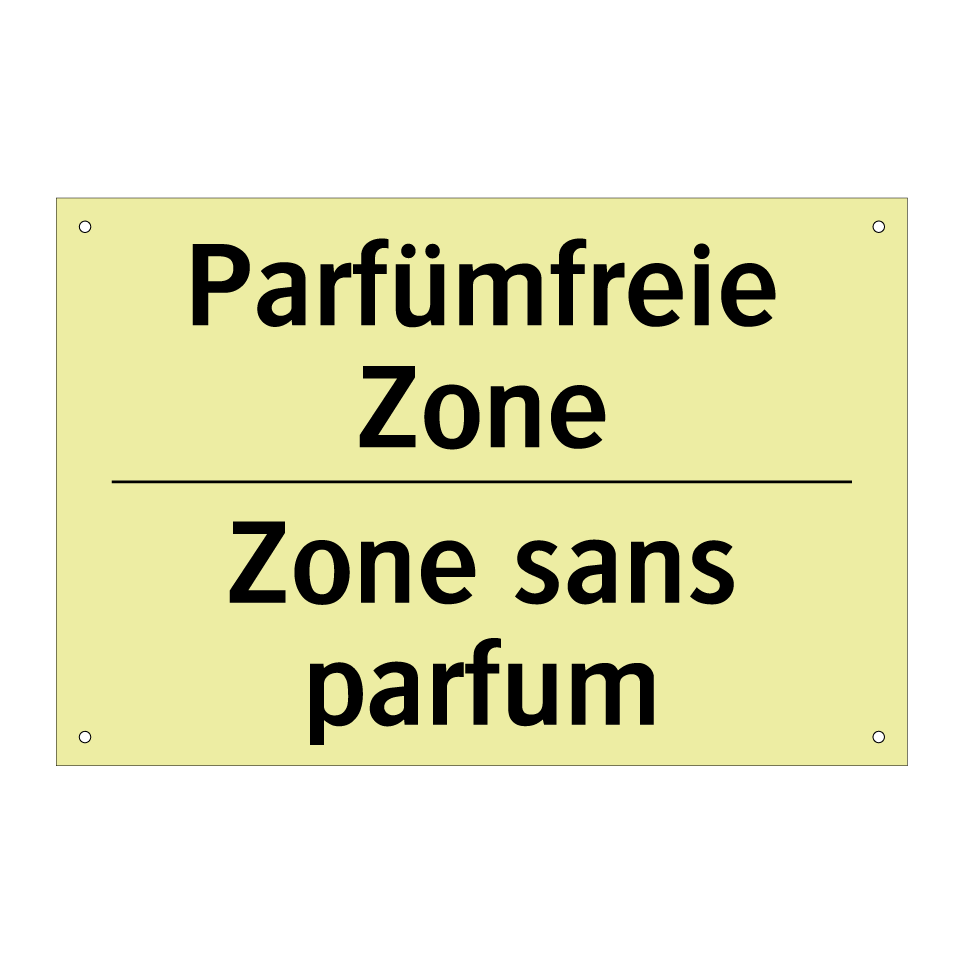 Parfümfreie Zone - Zone sans parfum
