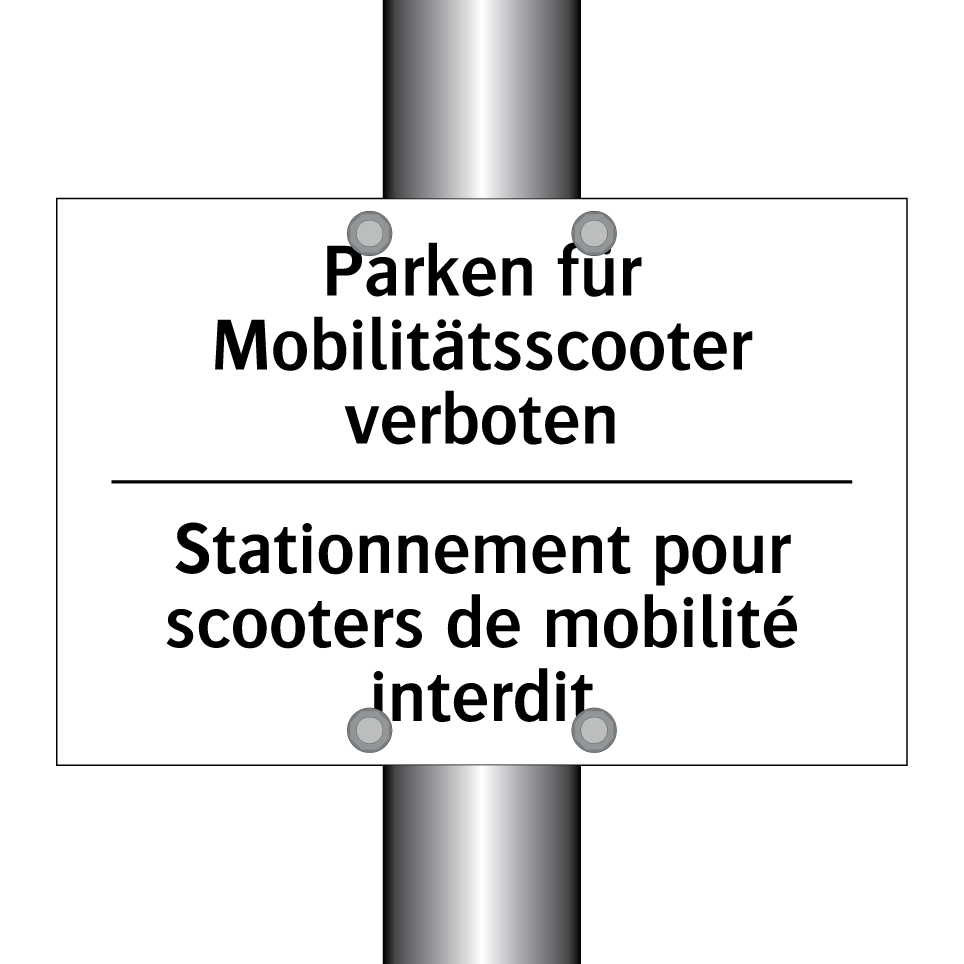 Parken für Mobilitätsscooter verboten /.../ - Stationnement pour scooters de /.../