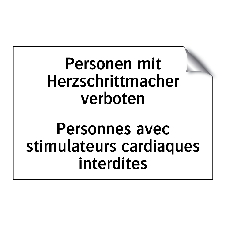 Personen mit Herzschrittmacher /.../ - Personnes avec stimulateurs cardiaques /.../