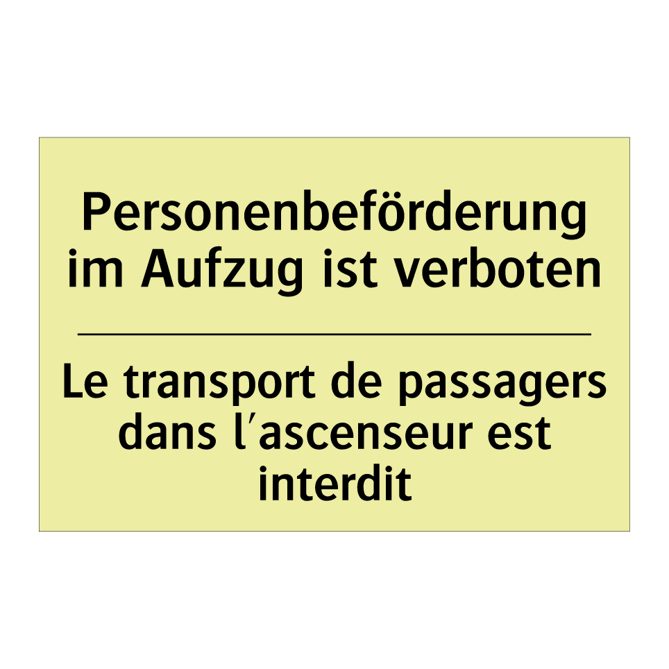 Personenbeförderung im Aufzug /.../ - Le transport de passagers dans /.../