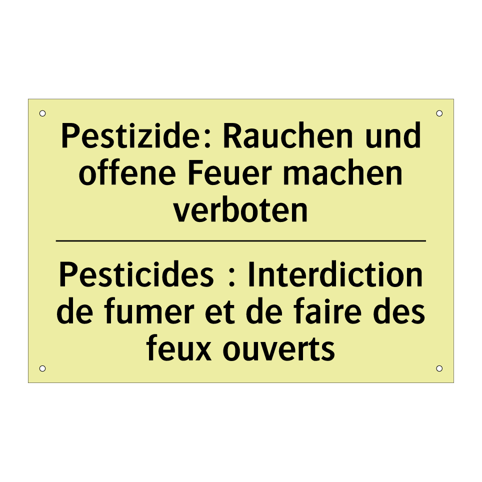 Pestizide: Rauchen und offene /.../ - Pesticides : Interdiction de fumer /.../