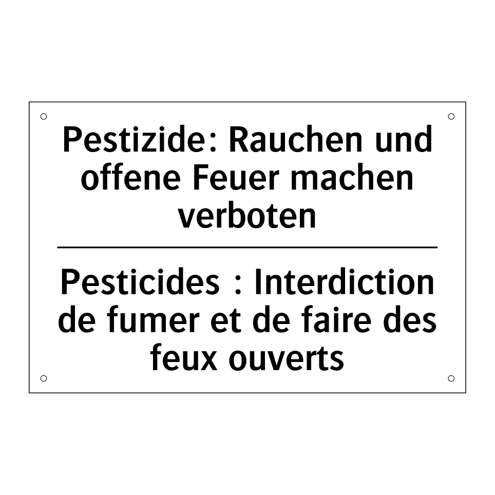 Pestizide: Rauchen und offene /.../ - Pesticides : Interdiction de fumer /.../