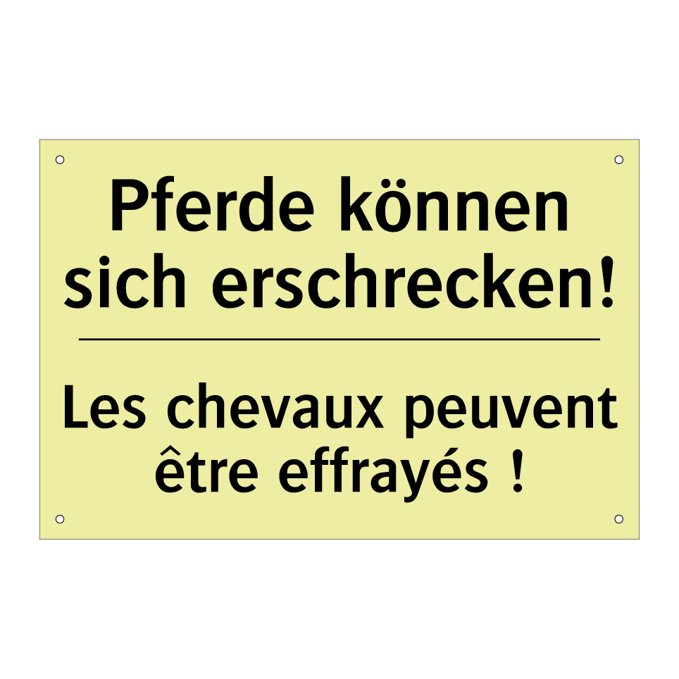 Pferde können sich erschrecken! /.../ - Les chevaux peuvent être effrayés /.../
