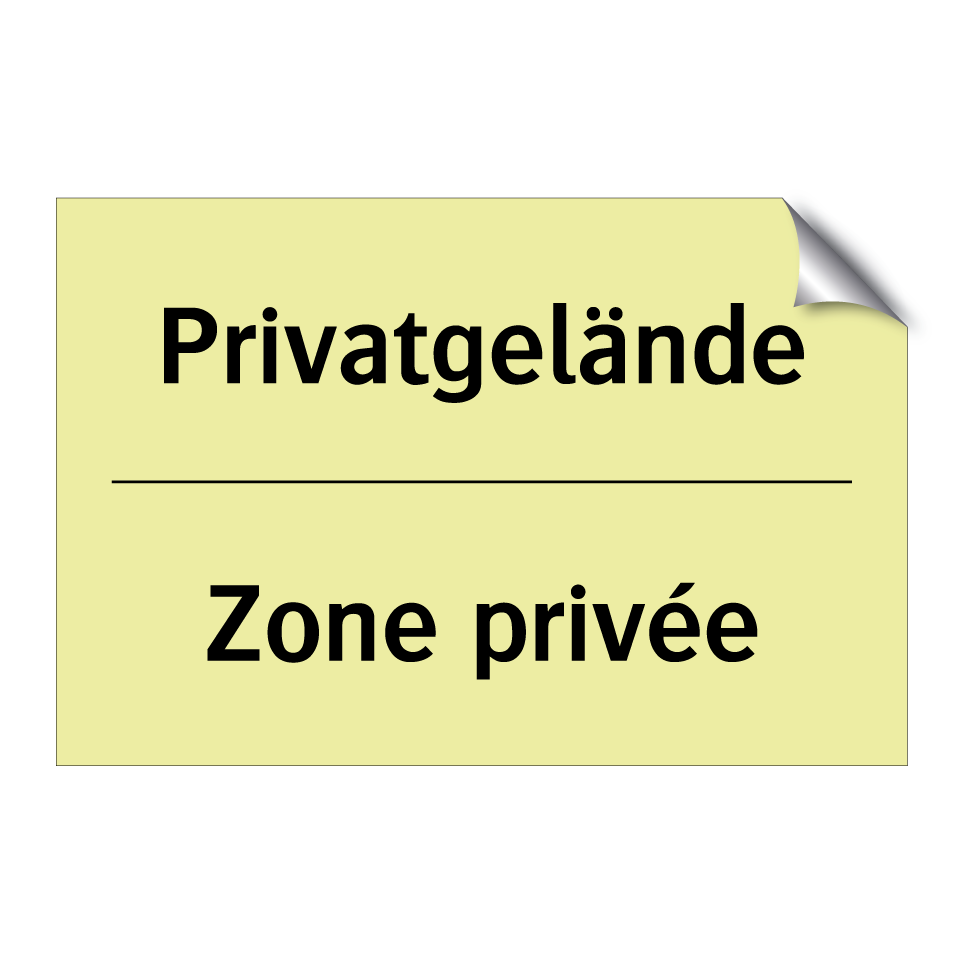 Privatgelände - Zone privée