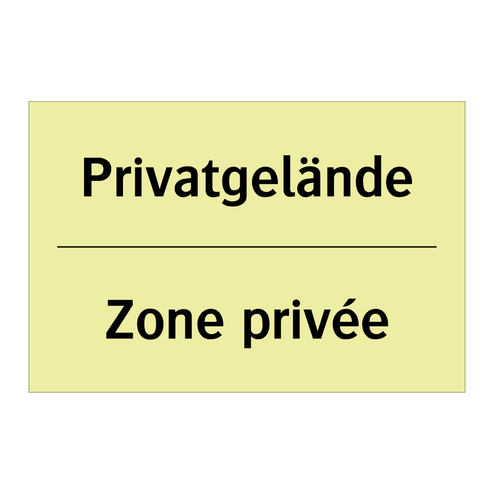 Privatgelände - Zone privée
