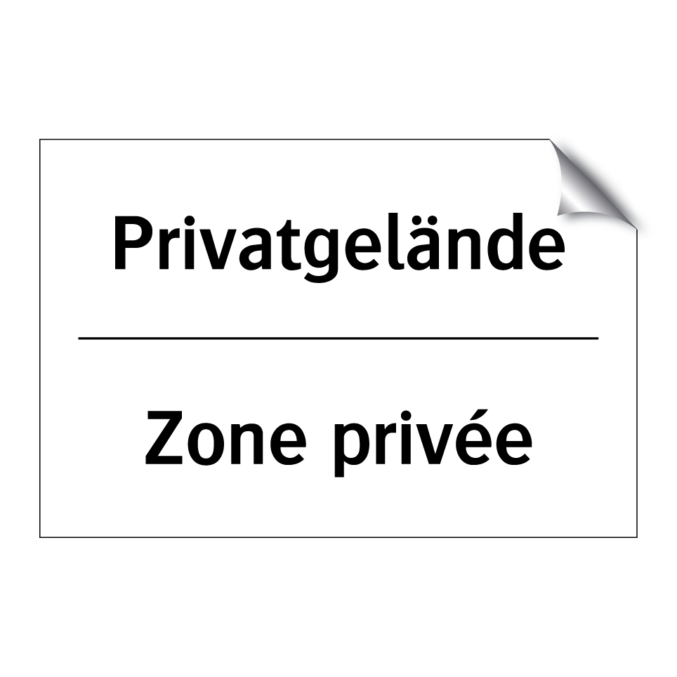 Privatgelände - Zone privée