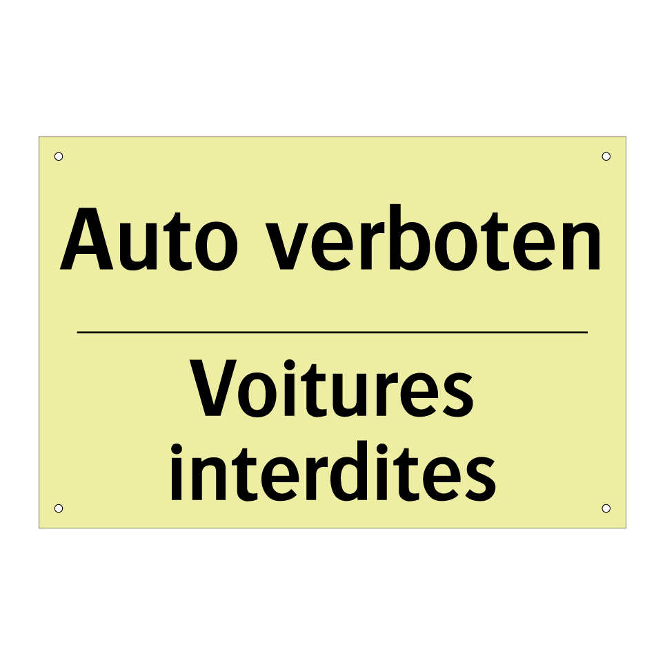 Auto verboten - Voitures interdites