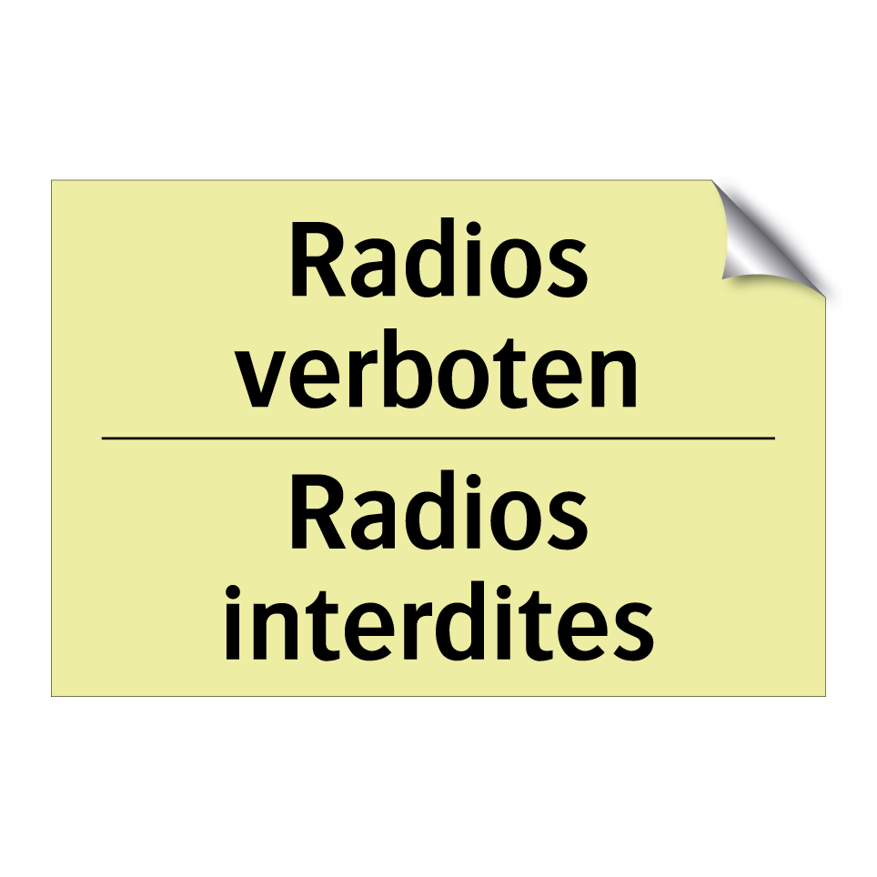 Radios verboten - Radios interdites